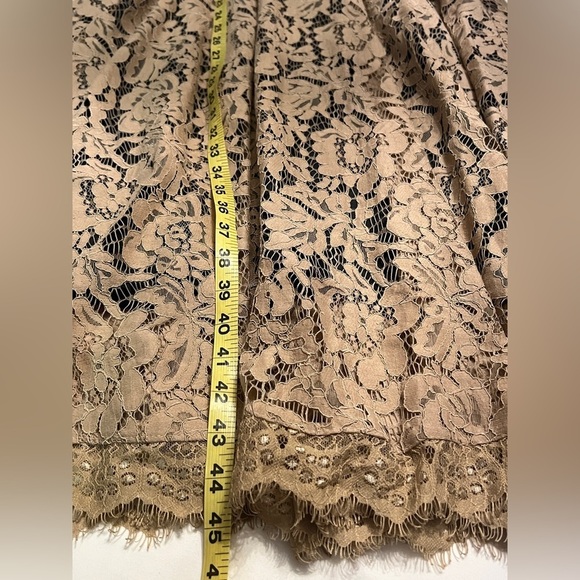 COEUR de VAGUE Tan and black lace midi dress size S. - Picture 15 of 15